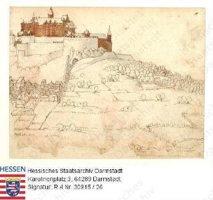Jagd, Niddaer Sauhatz / Bild 26: Königstein, Ansicht mit Schloss