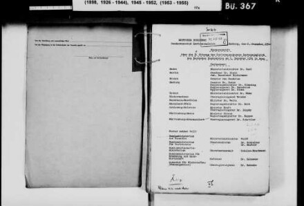 Protokolle des Bundesrats- und des Bundestags-Ausschusses für den Lastenausgleich