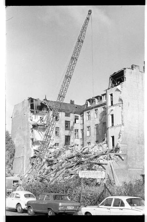 Kleinbildnegativ: Abriss, Friedrichstr. 30, 1977