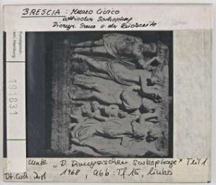 Brescia: Museo Civico athischer Sarkophag, Dionysosszene a.d. Rückseite