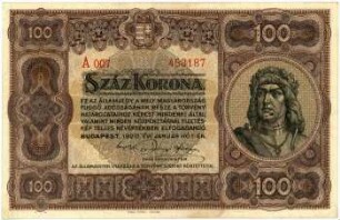 Geldschein, 100 Korona, 1.1.1920