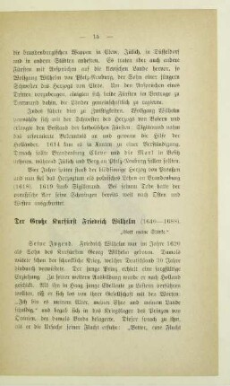 Der Große Kurfürst Friedrich Wilhelm (1640-1688)