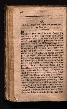 36. Auch die abgestorbenen Thiere und Pflanzen sind etwas nütze.