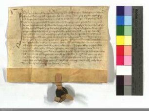 Henrich Synnick zu Marburg läßt dem D.O. die vier Seile frucht auf die er bisher von zwei Äckern an der Lahn gehabt hat, einen am Kappler Weg, der...