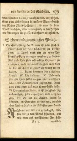 Sieben und zwanzigster Absatz