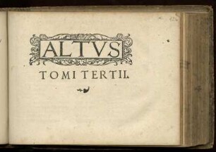 Tomus tertius psalmorum selectorum ... Altus