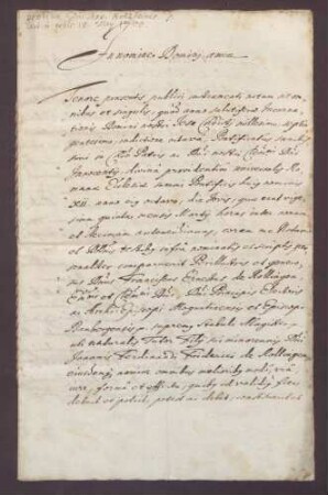 Procuratorium des Johann Ferdinand von Rollingen für den Vikar Holzheimer.