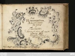 Hoc| MONUMENTUM| MAECENATIBUS.| PATRONIS| et| FAUTORIBUS : Stammbuch Gottlieb Pohl