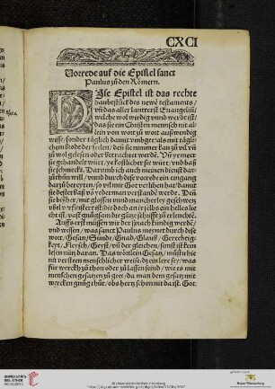 Vorrede auf die Epistel sanct Paulus zu den Römern