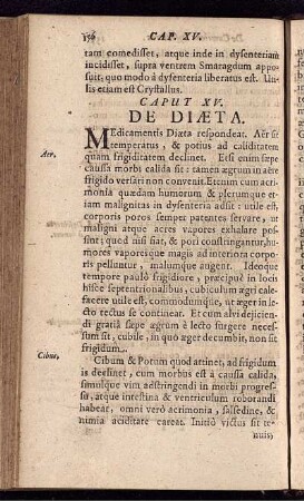 CAPUT XV. DE DIÆTA.