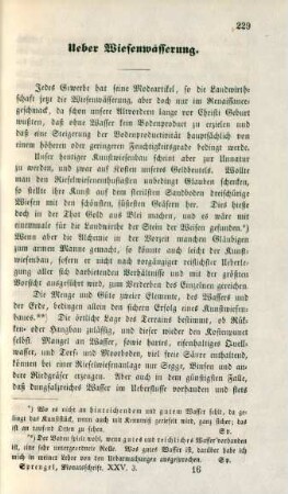 Ueber Wiesenwässerung.