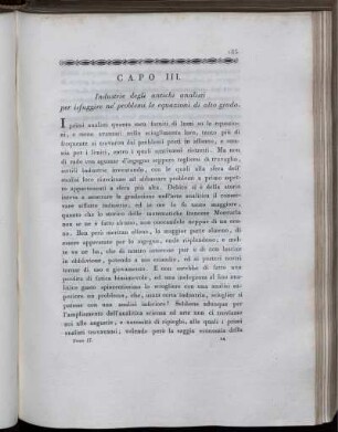 Capo III. Industrie degli antichi analisti.