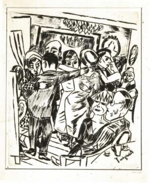 In der Tanzdiele : In der Tanzdiele. Radierung (vor 1928; M. Beckmann)