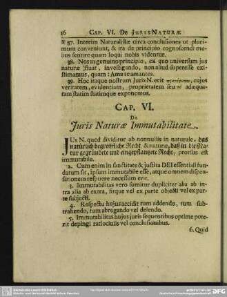 Cap. VI. De Iuris Naturae Immutabilitate