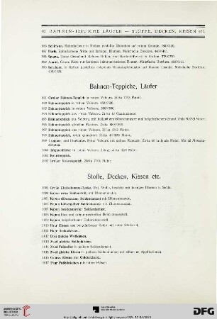 Stoffe, Decken, Kissen etc (Nr. 1003-1017)