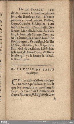 De La Ville De Basse Bouloigne