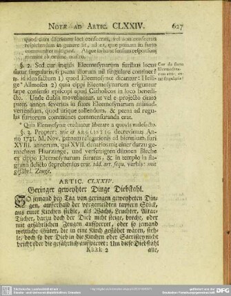 Artic. CLXXIV. Geringer geweyhter Dinge Diebstahl