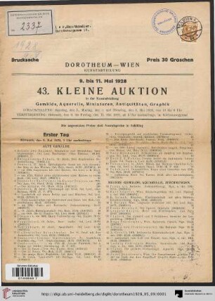 Alte Gemälde (Nr. 1-32)