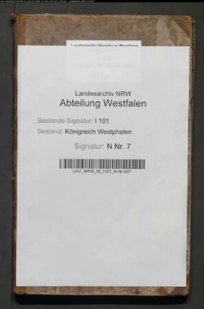 Urkundenregister des Notars Johan Christoph Köchling zu Steinheim für den Kanton Lügde