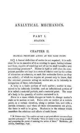 Chapter II. Statical pressures acting at the same point.