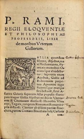 Liber de Moribus veterum Gallorum