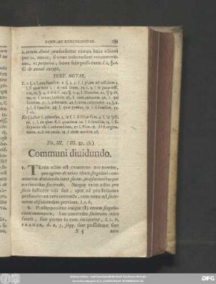 Tit. III. (III. 37. 38.) Communi dividundo.