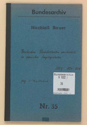 Verschiedene Persönlichkeiten (vornehmlich spanische Angelegenheiten)