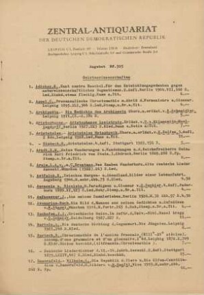 Nr. 505: Geisteswissenschaften