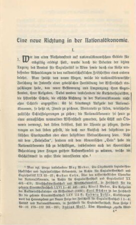 51-61 Eine neue Richtung in der Nationalökonomie