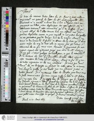 Stanisław Lubieniecki (Hamburg) an Johann Friedrich Schletzer (Paris), 11./21. März 1665