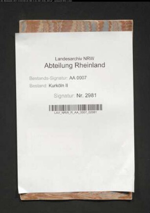 Berechnung der kurfürstlichen, aus der Pfandschaft zu Kaiserswerth herrührenden Einkünfte