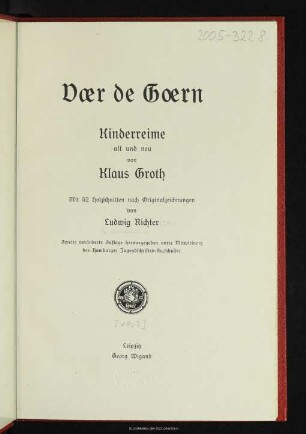 Vaer de Goern : Kinderreime alt und neu