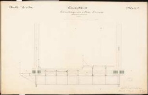 Brücke über den Bodden von Stralsund nach Rügen Schinkelwettbewerb 1879: Brücke: Querschnitt 1:20; Maßstabsleiste