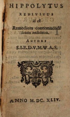 Hippolytus Redivivus