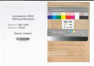 Entnazifizierung Herbert Sparss, geb. 03.02.1908 (Verw.Beamter)