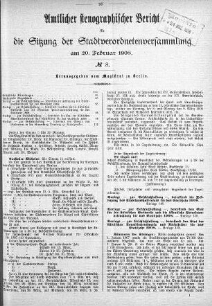 No. 8, 20. Februar 1908