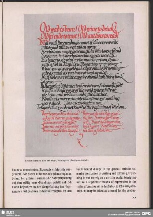 Seitengestaltung zu „Old wad to burn! Old wine to drink! Old friends to trust! Old authors to read!..."