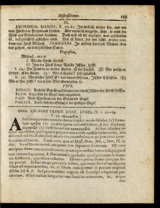 Dom. XIX. Post Trinit. Epist. Ephes. IV. v. 22-29.
