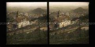 Blick auf Krummhübel mit dem Pfaffenberg