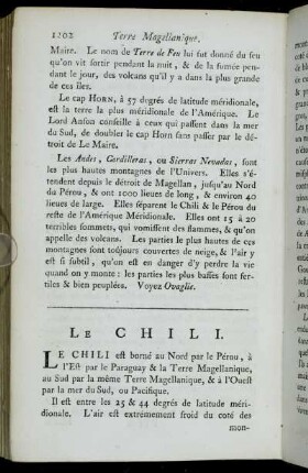 Le Chili.