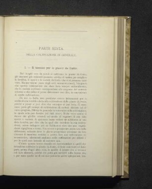 Parte Sesta. Della coltivazione in generale.
