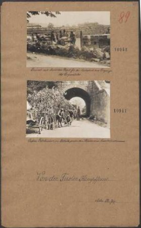 Proviant- und Munitions-Depot für den Nachschub am Eingange des Suganatales