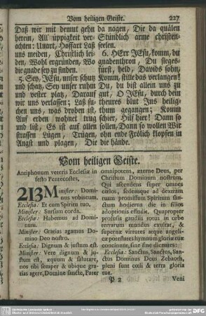 Vom heiligen Geiste