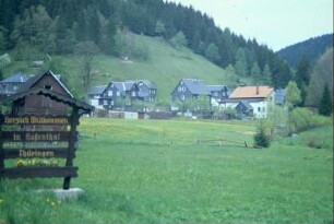 Blick auf den Ortsteil Friedrichsthal, eine kleine Siedlung