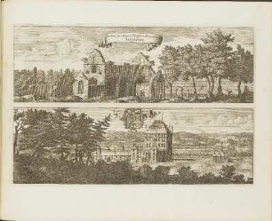 Kupferstich: Rudera sive reliquiae Rempli et Monastery Alfvastrae / Braaborg