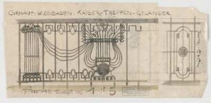 Thiersch, Friedrich von; Wiesbaden; Kurhaus - Treppengeländer (Details)