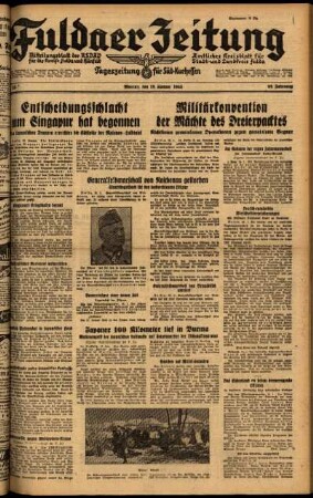 Ausgabe vom Montag, den 19. Januar 1942.