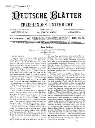 Das Denken : (Fortsetzung)