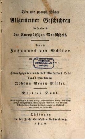 Vier und zwanzig Bücher allgemeiner Geschichten, besonders der europäischen Menschheit, 3