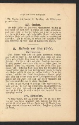 B. Auflaufe und Pies (Pei's).